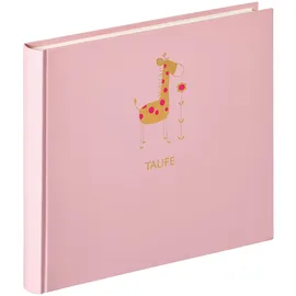 walther design Fotoalbum rosa zur Taufe mit Prägung, Baby Animal MT-148-R