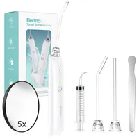 Tonsillenstein Entferner Set, Elektrisches Mandelsteine Entfernen, 3-Stufen-Absaug-Mandelsteinentferner, Mit LED-Licht, Spritze, Zungenspatel, Einfach Mandelsteine Entfernen und Mundgeruch stoppen