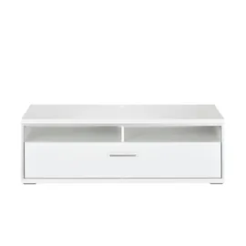 Uno Setto TV-Lowboard 124 x 41 x 52 cm Weiß Metall/Holzwerkstoff