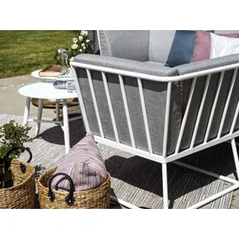 Brafab Gartensofa Vence, aus Aluminium mit Kissen, modern, 2-Sitzer in Weiß und Grau