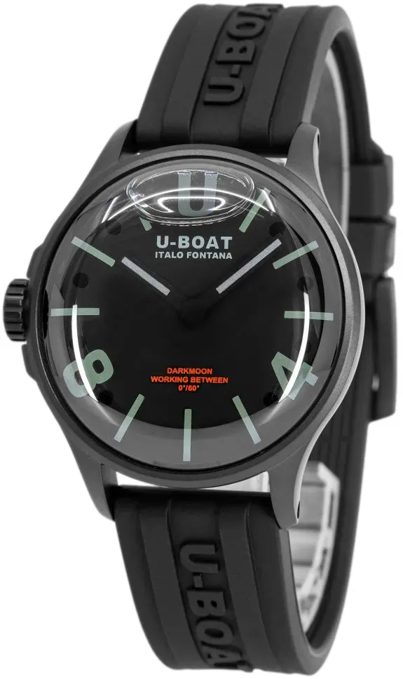 U-Boat Men's 9545 Darkmoon 40 mm Black Curved PVD