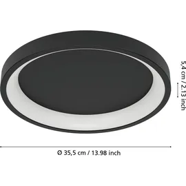 EGLO Loretello-Z 1 LED dimmbar schwarz Ø 35 cm
