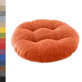 Lsjoaw Sitzkissen Rund 40cm 1 Stück Bodenkissen Rund Sitzpolster Stuhlauflage Sitzpolster Stuhlkissen Polster Auflage für Wohnzimmer Büro Konferenzraum Leinenimitat (Rot)
