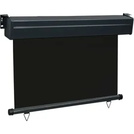 vidaXL Seitenmarkise 120 x 250 cm Schwarz Polyester