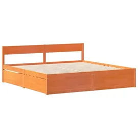 vidaXL Massivholzbett 180 x 200 cm Braun