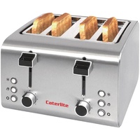 Caterlite 4-Schlitz Toaster Edelstahl - Silber