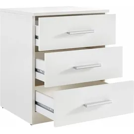 SchlafKONTOR Nachtschrank Mars 46 x 41 x 56 cm Weiß