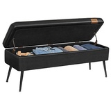 VASAGLE Sitzbank LOM074B01 schwarz Kunstleder 120,0 cm