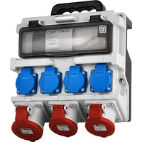 Doktorvolt 12-Modul-Elektroverteiler mit Griff IP44 4x230V 2x16A 32A Doktorvolt ohne Schutz