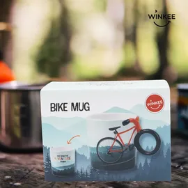 Winkee Fahrrad Kaffeetasse 0,33 l Weiß