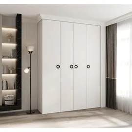 abiks möbel Drehtürenschrank COMO 180 x 245,5 x 50 cm Schwarz/Weiß