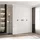 abiks möbel Drehtürenschrank COMO 180 x 245,5 x 50 cm Schwarz/Weiß