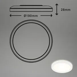 Briloner Slim LED Deckenleuchte 12W rund weiß