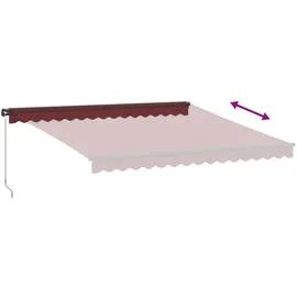 vidaXL Markise Manuell mit LEDs 400 x 300 cm rot