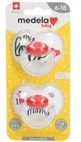 Medela Baby Original Tétine Signature Love - Mama 6-18 Mois DUO 2 pc(s)