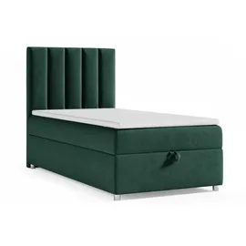 Best For Home Boxbett, Grün, Textil, Höhe ca. 18 cm, Rechteckig, 70x200 cm, Schlafzimmer, Betten, Boxspringbetten