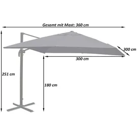 Mendler HWC-A96 300 x 300 cm Rot