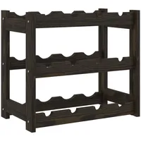 vidaXL Weinregal 43 x 25 x 38 cm Schwarz
