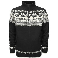 Brandit Textil Brandit Norweger Zip Pullover, schwarz-weiss, Größe L