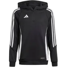 adidas Tiro 24 Hoodie Schwarz/Weiß 140
