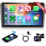 2G+64G Wireless Carplay Android 13 Autoradio 2 Din für Audi A3 S3 RS3 8P 8VS 8PA 9 Zoll Autoradio mit Android Auto Navi GPS WiFi Mirror Link Bluetooth FM/RDS Radio DAB/OBD/DVR/EQ/SWC Rückfahrkamera