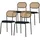 ML-Design Esszimmerstuhl Polyester schwarz 4er Set