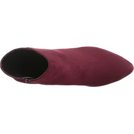 aniston shoes Stiefelette ANISTON SHOES, Damen, Gr. 40, rot (bordeaux), Textil, Veloursleder, Schuhe Stiefelette, Reißverschluss-Ankelboots, Trichterabsatz - NEUE KOLLEKTION
