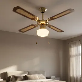 V-Tac Deckenventilator 105 cm Deckenventilator Braun
