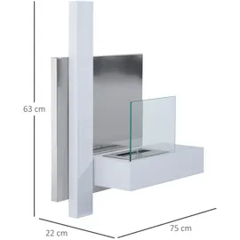 Homcom Ethanol-Kamin Weiß
