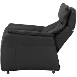 Hukla Relaxsessel Pascal Leder 77 x 115 x 90 cm Schwarz elektrisch, drehbar
