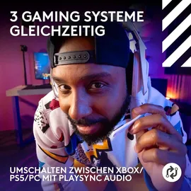 Logitech LogitechG ASTRO A50 (Gen 5) Weiß - Kabelloses LIGHTSPEED Gaming-Headset und Basisstation mit PLAYSYNC Audio