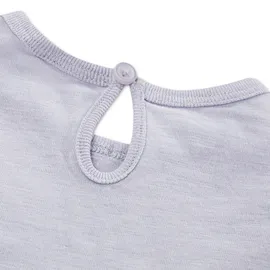 huggies babywear Bluse & Shorts HUGGIES BABYWEAR "HUGG 2PC SETS", Mädchen, Gr. 3 (68), grau (thistle), Web, Obermaterial: 100% Baumwolle, bestickt, unifarben, KOB Set-Artikel, mit Stickerei