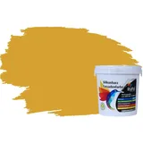 RyFo Colors Silikonharz Fassadenfarbe Lotuseffekt Trend Currygelb 1l - bunte Fassadenfarbe, weitere Gelb Farbtöne und Größen erhältlich, Deckkraft Klasse 1
