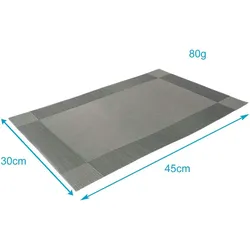 Intirilife 6x Platzset aus PVC in Hell Grau - 45 x 30 cm - Tischset Tischmatte Untersetzer abwischbar hitzebeständig für Küche Esstisch