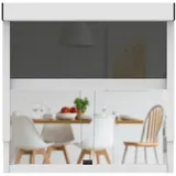 Rollo Außenrollo für Fenster gegen Hitze von CLIP'N'SHADE, CLIP`N`SHADE, transparent, Klemmmontage ohne Bohren, hochwertige Aluminiumprofile weiß 60 cm