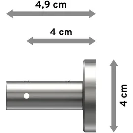 Interdeco MITTELTRÄGER FÜR SEILSPANNGARNITUR / SEILSPANNER SET Voyage 4 cm, Vernickelt