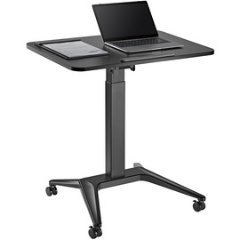 Maclean Brackets Maclean MC-453 Mobiler Laptop-Schreibtisch mit Pneumatischer Höhenverstellung Laptoptisch mit Rollen, 80x52 cm, max. 8 kg, Höhenverstellbar max. 109 cm (Schwarz)