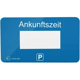 Parkwächter V1 Klebepads mit Parkscheiben-Folie für die elektronische Parkscheibe, 2 Stück, deutsch, blau