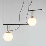 Artemide nh S3 2 Bracci Pendelleuchte Black/Brass (1282010A)