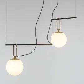 Artemide nh S3 2 Bracci Pendelleuchte Black/Brass (1282010A)