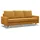mebligo Schlafcouch Textil 3-Sitzer Gelb