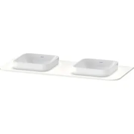 Duravit Happy D.2 Plus 130x55cm, m 2 Ausschnitt., we seidenmatt