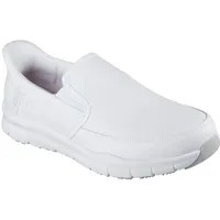 SKECHERS Nampa Broxtin Slip-InTurnschuhe, White Leather/Synthetic, 43 EU