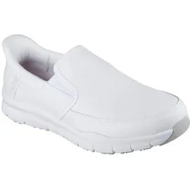 SKECHERS Nampa Broxtin Slip-InTurnschuhe, White Leather/Synthetic, 43 EU