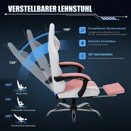 colamy Gaming-Stuhl Rosa PC
