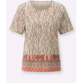 Classic Basics Sieh an! Shirt in sand-schwarz-bedruckt | Gr.: 52