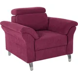 Sessel SIT & MORE "Arngast", lila (chianti), B:101cm H:84cm T:93cm, Luxus-Microfaser ALTARA NUBUCK (100% Polyester), Struktur (100% Polyester), Flachgewebe (90% Polyester; 10% Polyamid), Sessel, inklusive Federkern und Kopfteilverstellung