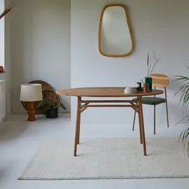 Tikamoon Schreibtisch Elena Teakholz massiv / Beige