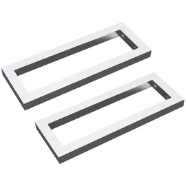 doporro 2 Stück Edelstahl Wandkonsole WH01 Träger Regalträger Regalhalter 45x3x15cm - Silber | Rechteckig - Doporro