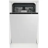 Beko DIS48120, Voll integriert, Single (45 cm breit), Weiß, LED, 3 Korb/Körbe, Tiefer, höher - Weiß